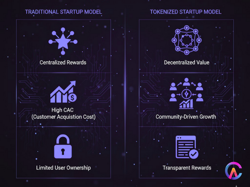TRADITIONAL VS TOKENIZED START UP MODEL