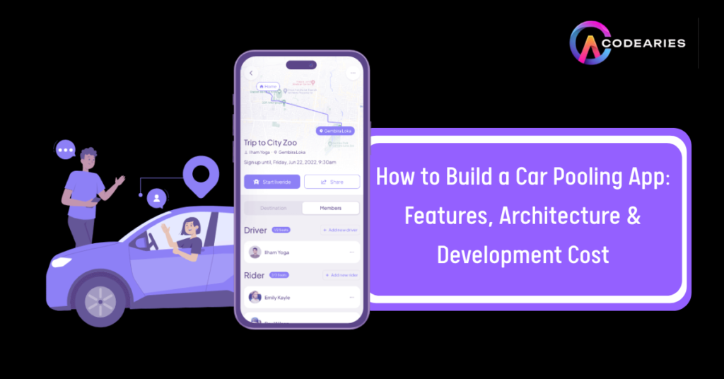 How to Build a Car Pooling App: Features, Architecture & Development Cost